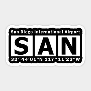 SAN Airport, San Diego International Airport Sticker